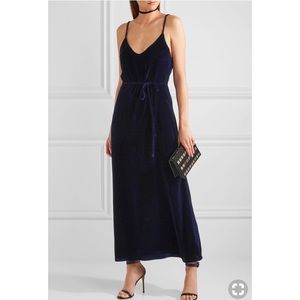 Reformation Blue Velvet Maxi Dress